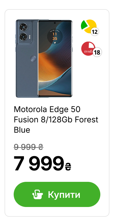 Смартфон Motorola Edge 50 Fusion 8/128Gb Forest Blue
